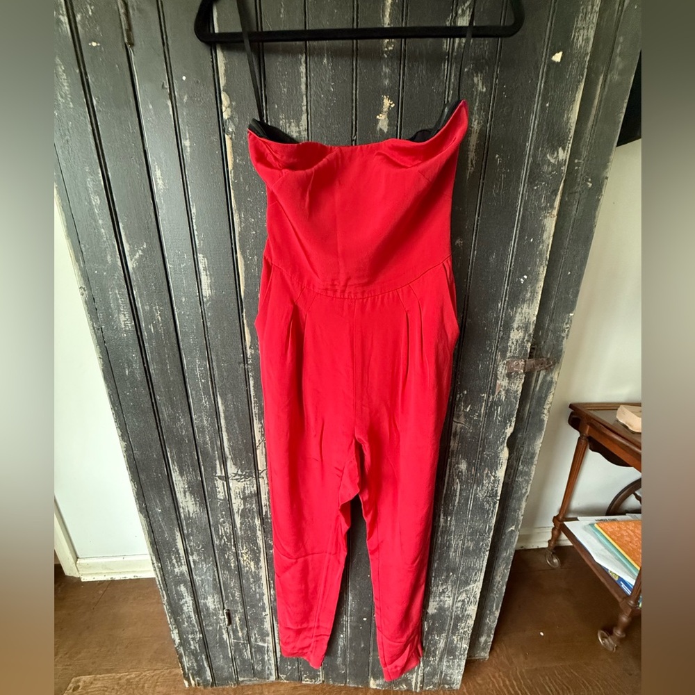 Hunter Bell Red Jumpsuit Sleek Minimalist Design